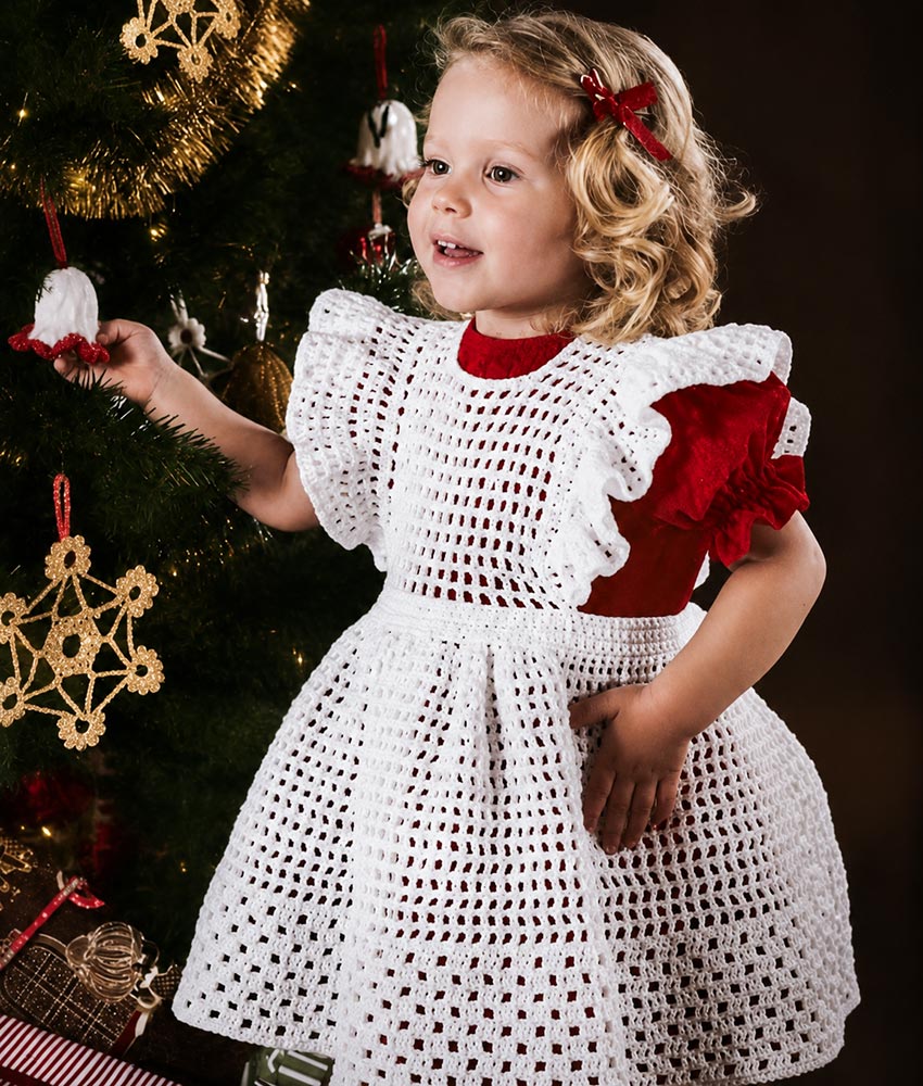 crochet pinafore dress pattern free Kiddies' – Mary Maxim You are welcome to Pierrot Clown Costume Set Size:S-US2 boutique dress women Baby girl dress
