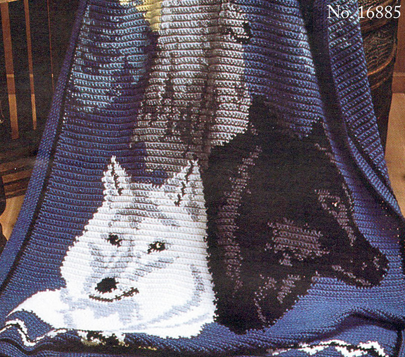 Wolves Afghan Pattern Mary Maxim