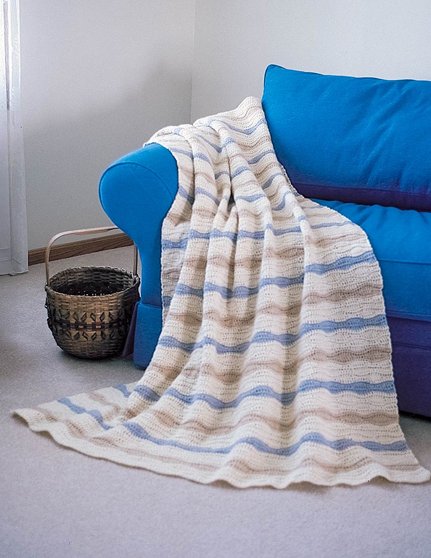 Patrón afgano de ondas suaves