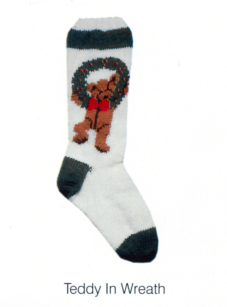 Knitted Christmas Stockings Argyle & Teddy Pattern – Mary Maxim