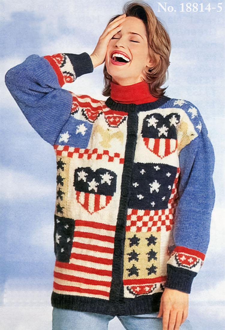 Americana Cardigan Pattern – Mary Maxim