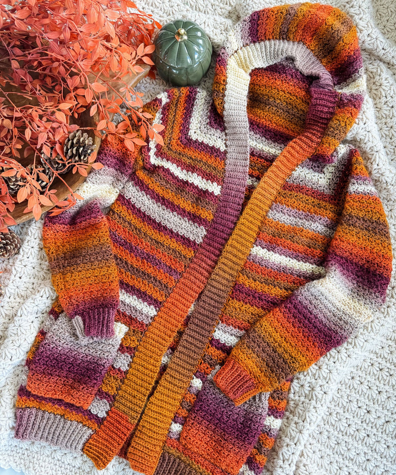 The Suzette Long Cardigan – Mary Maxim