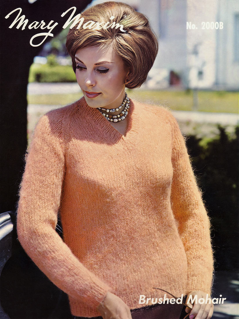 Ladies' V-Neck Pullover Pattern – Mary Maxim - Main Image