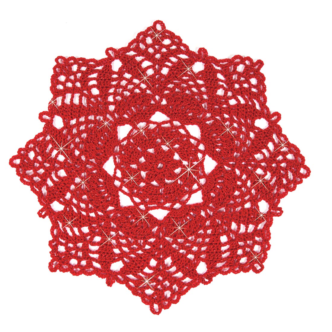 Crocheted Snowflake Placemat Pattern