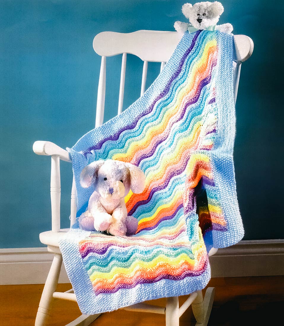 Patrón de manta de arco iris ondulado