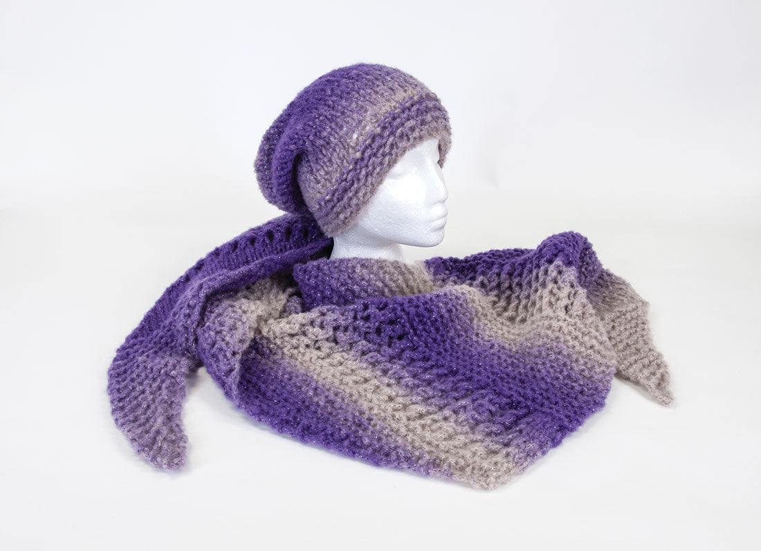 Asymmetrical Scarf & Slouchie Pattern