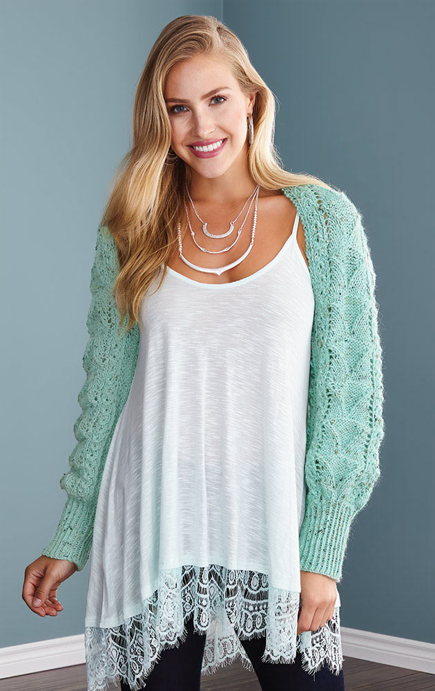 Sea Mist Shrug Pattern – Mary Maxim