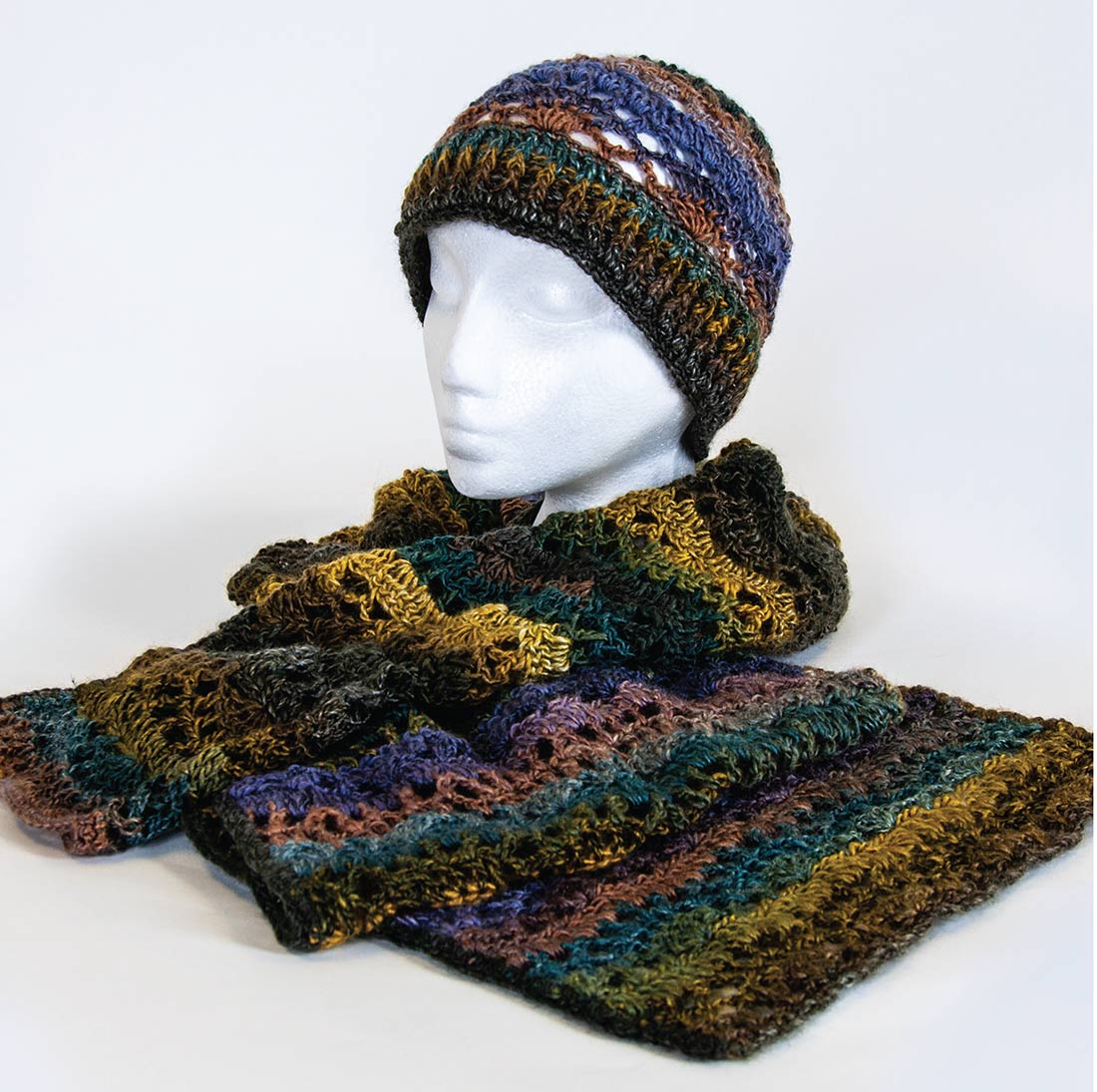 Milan Wrap and Hat Pattern – Mary Maxim