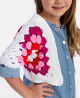 Free Rosy Petals Hexagon Cardi Pattern