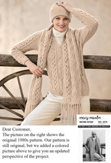 Aran Scarf and Hat Pattern