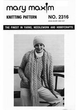 Aran Scarf and Hat Pattern