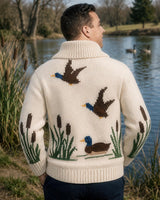 Ducks and Cat-Tails Cardigan Pattern