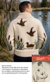 Ducks and Cat-Tails Cardigan Pattern