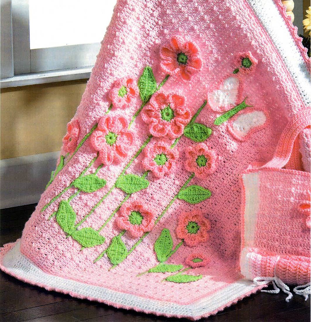 Flower Bed Blankie Pattern – Mary Maxim