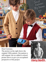 Modèle de cardigan torsadé à col en V
