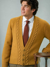 Patron de cardigan torsadé pour homme