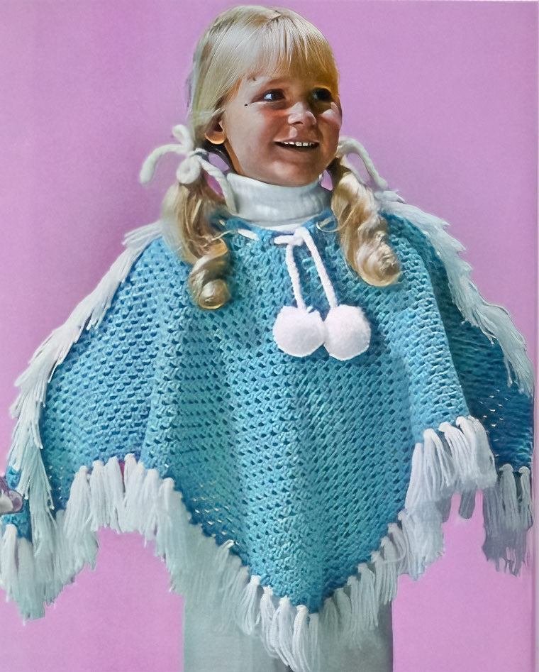 美品【45R】HAPPY 14 ツイードPONCHO ウール Fairy Poncho Pattern – Mary Maxim