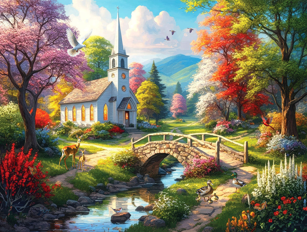 Sanctuary in Blooming Harmony Jigsaw Puzzle