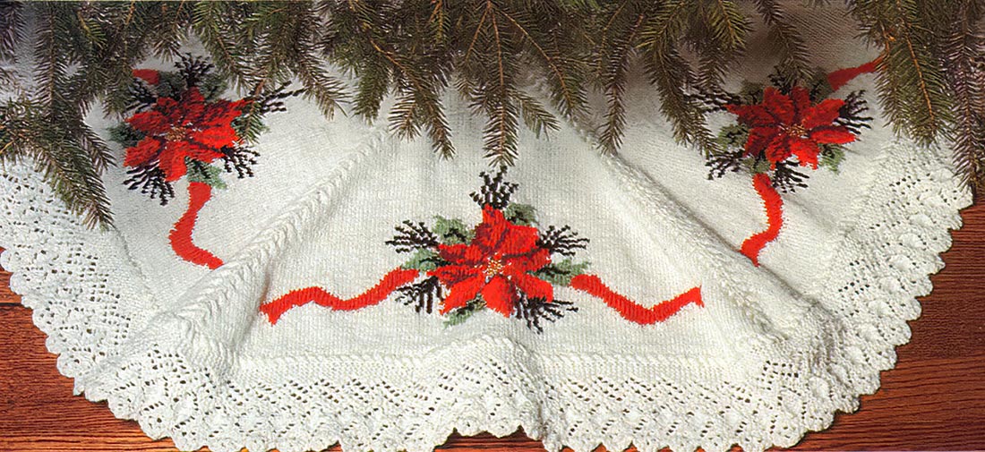 poinsettia-tree-skirt-pattern-mary-maxim for Printable Free Tree Skirt Patterns Poinsettia Tree Skirt Pattern – Mary Maxim for Printable Free Tree Skirt Patterns