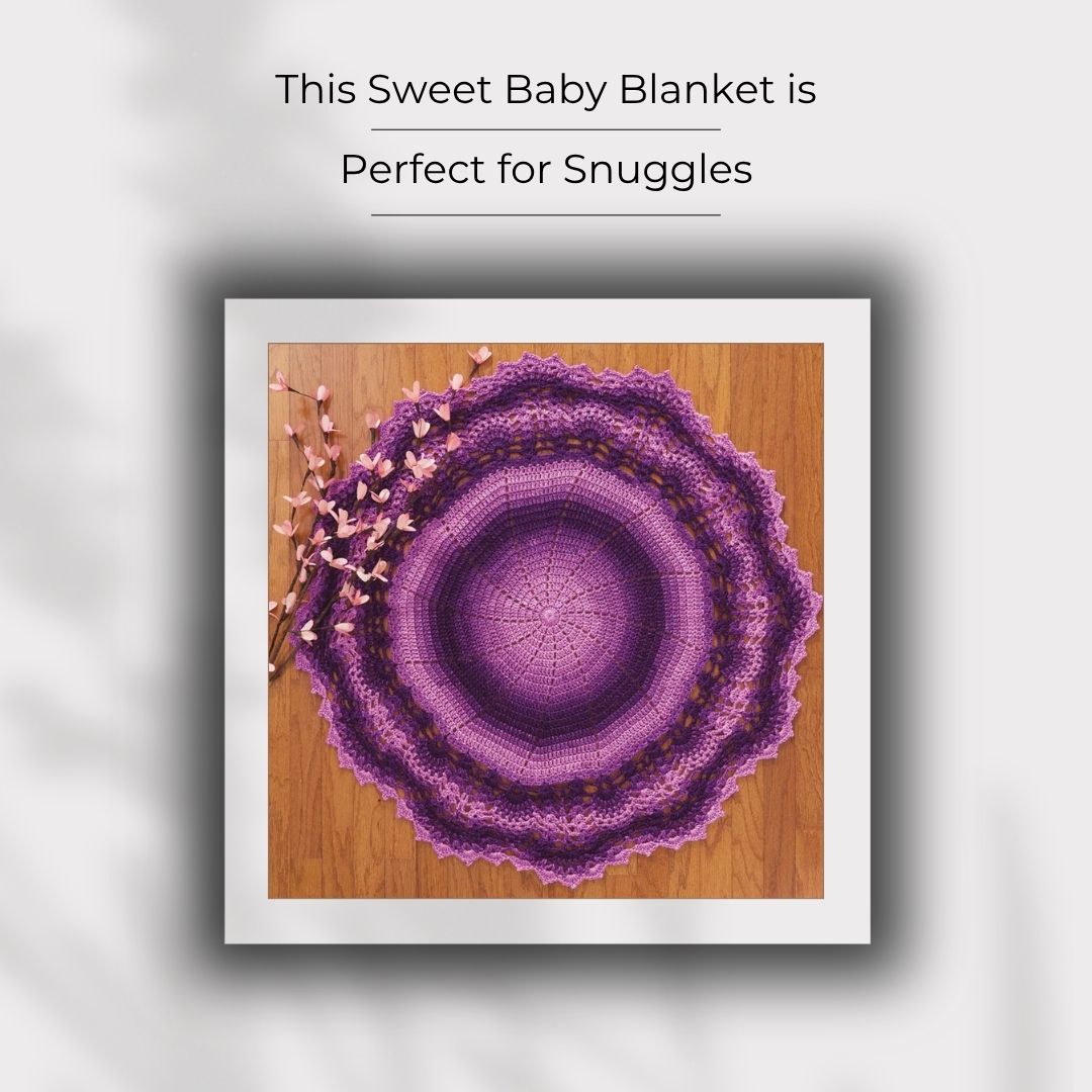 Pineapple Border Baby Crochet Blanket