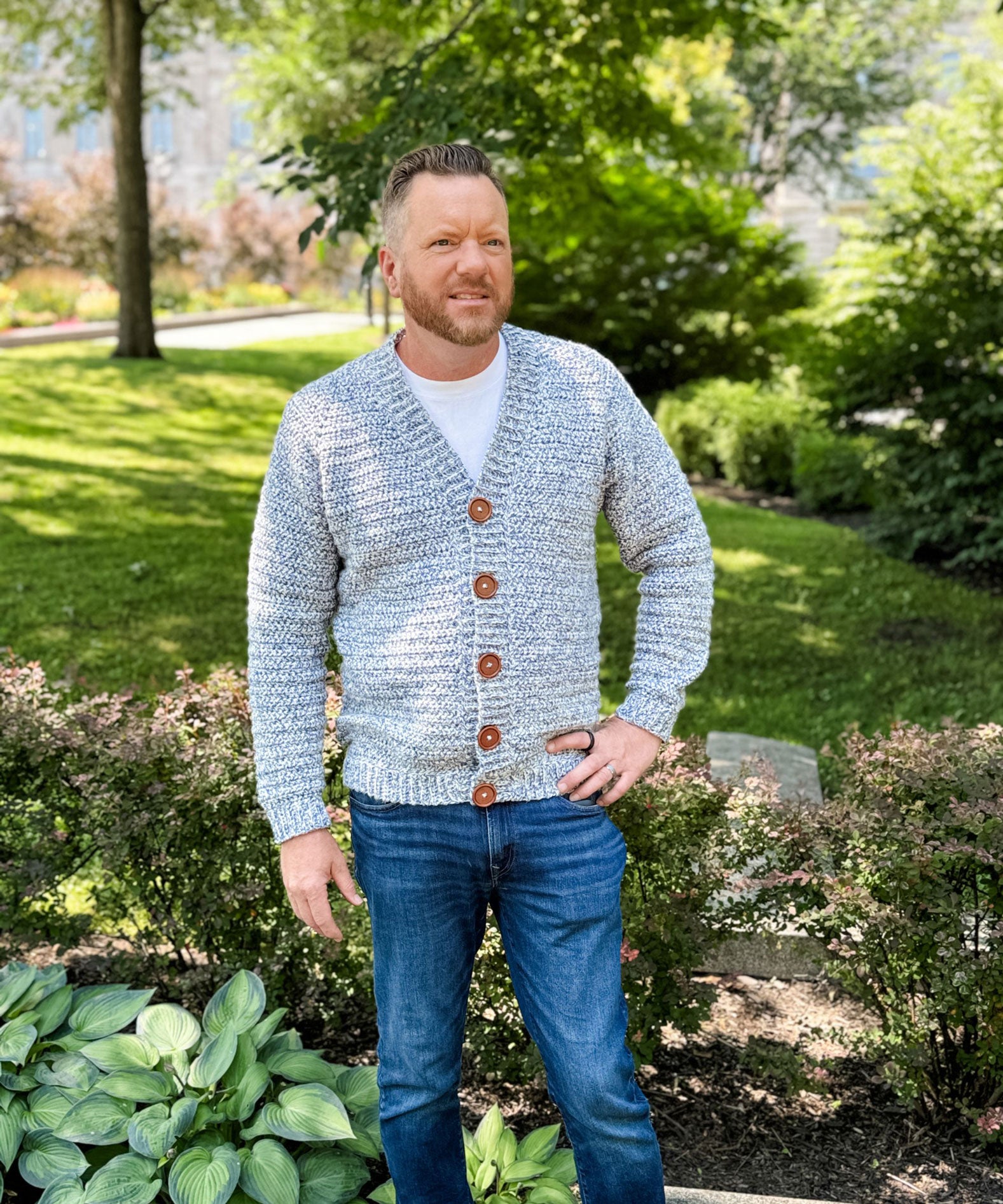 Cobblestone Men's Crochet Cardigan – Mary Maxim