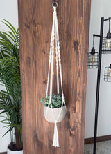 Staggered Spiral Macrame Long Plant Holder