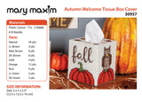 Autumn Welcome Tissue Box Cover Pattern