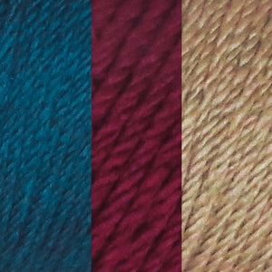 Sarcelle profond/Rouge riche/Moka