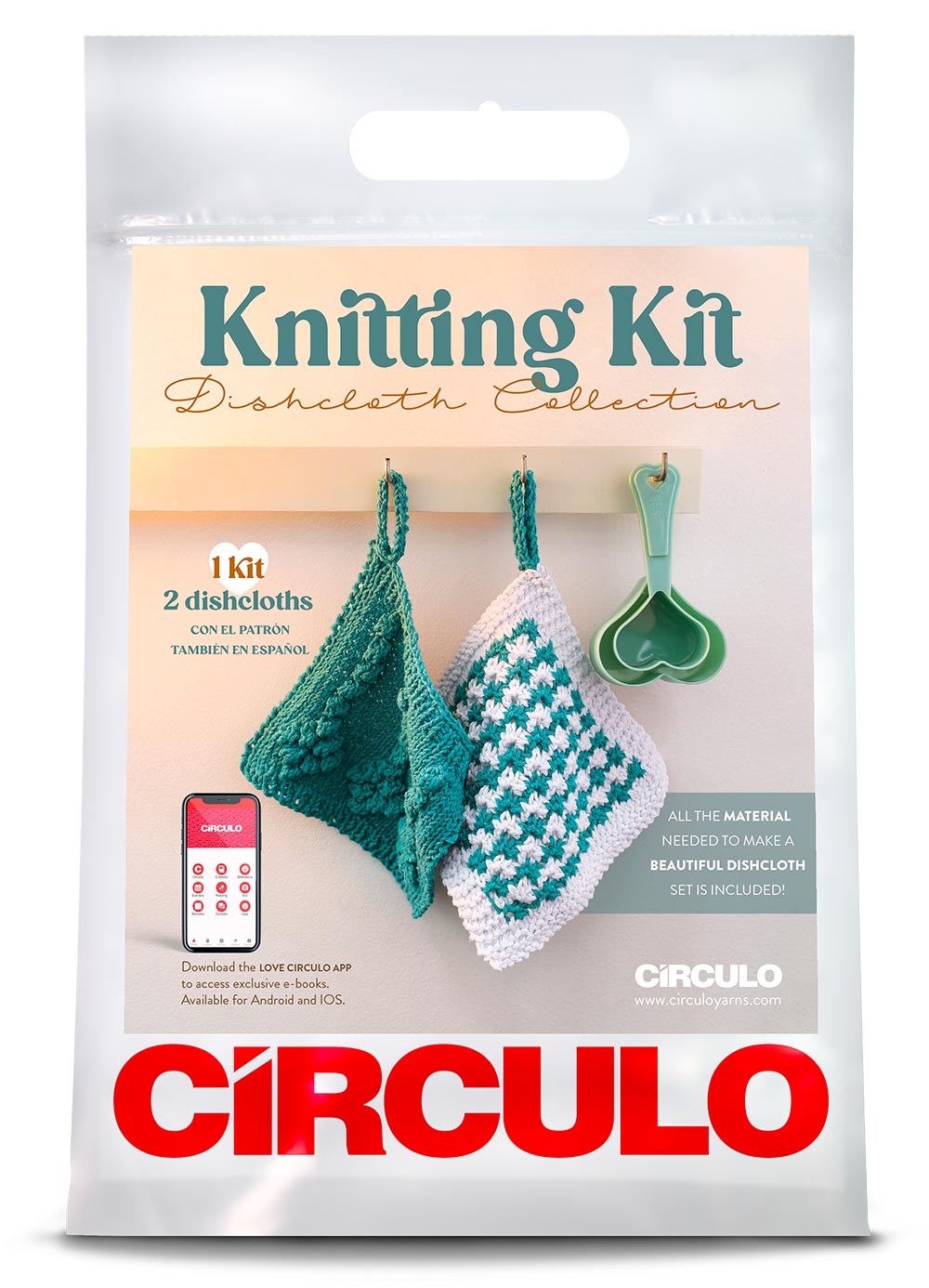 Circulo Knitting Kit Dishcloths Collection - Tiffany