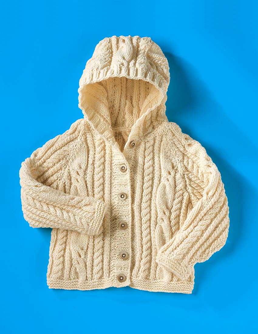 Cable Knit Hooded Jumper Knitting Pattern Hooded Cabled