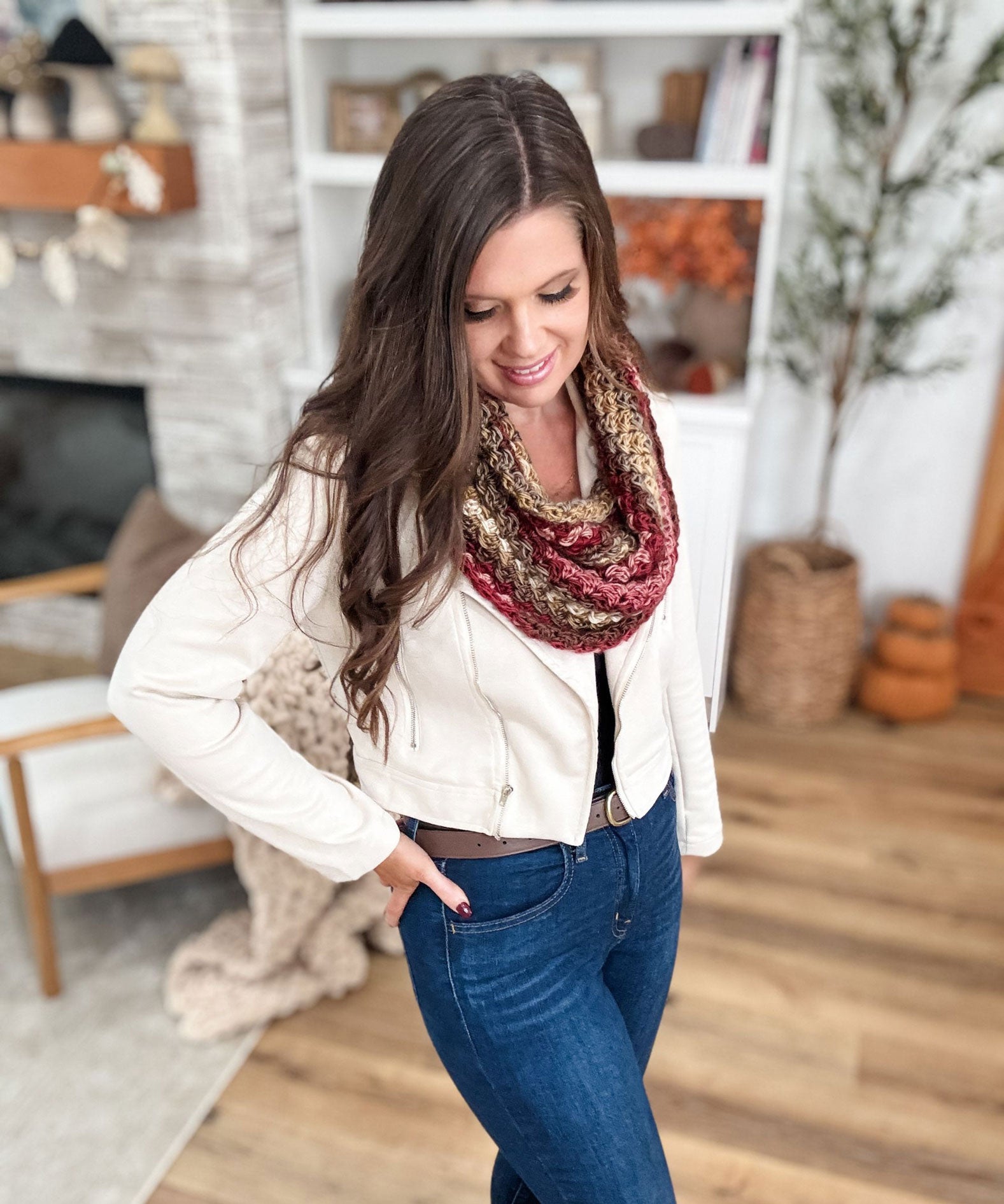 Chunky Suzette Infinity Scarf – Mary Maxim