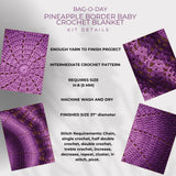 Pineapple Border Baby Crochet Blanket