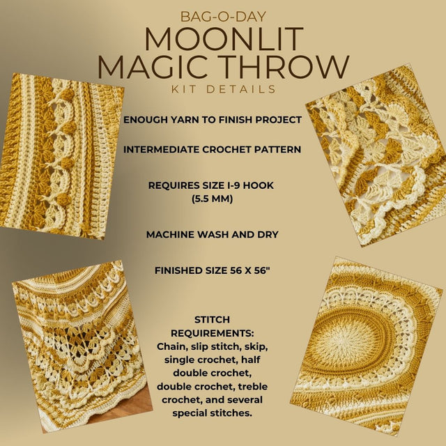 Moonlit Magic Throw Crochet Kit | Mary Maxim
