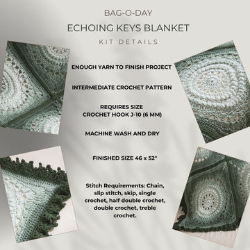 Echoing Keys Blanket – Mary Maxim