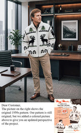 Men's Reindeer Cardigan Pattern