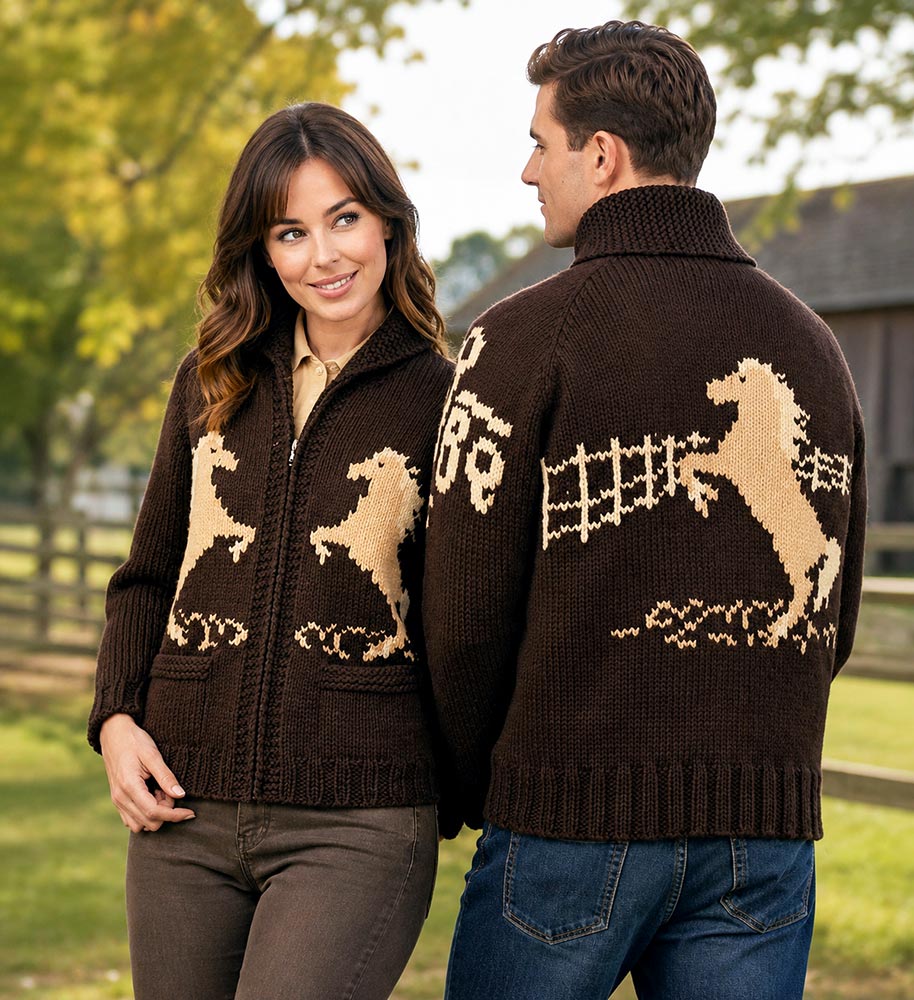 Adult's Palomino Horse Cardigan Pattern – Mary Maxim