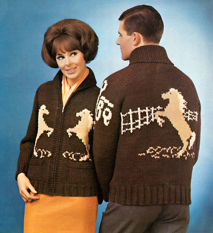 Ladies or Youth's Palomino Horse Cardigan Pattern – Mary Maxim