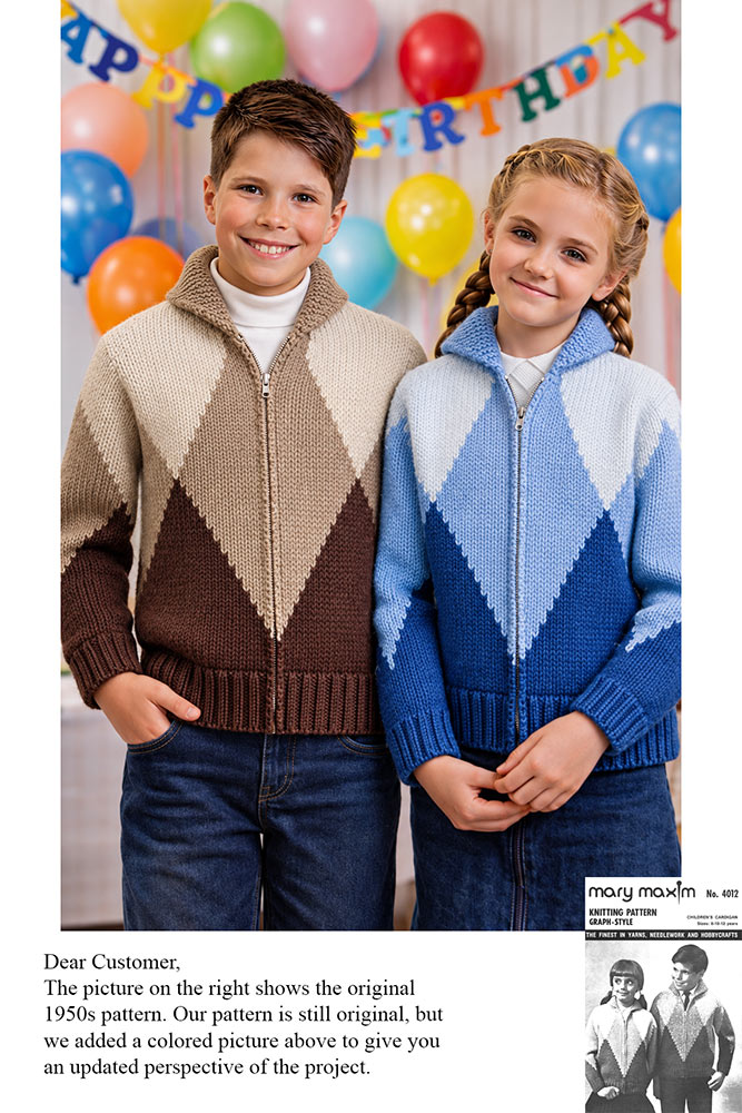 Children's Harlequin Cardigan Pattern
