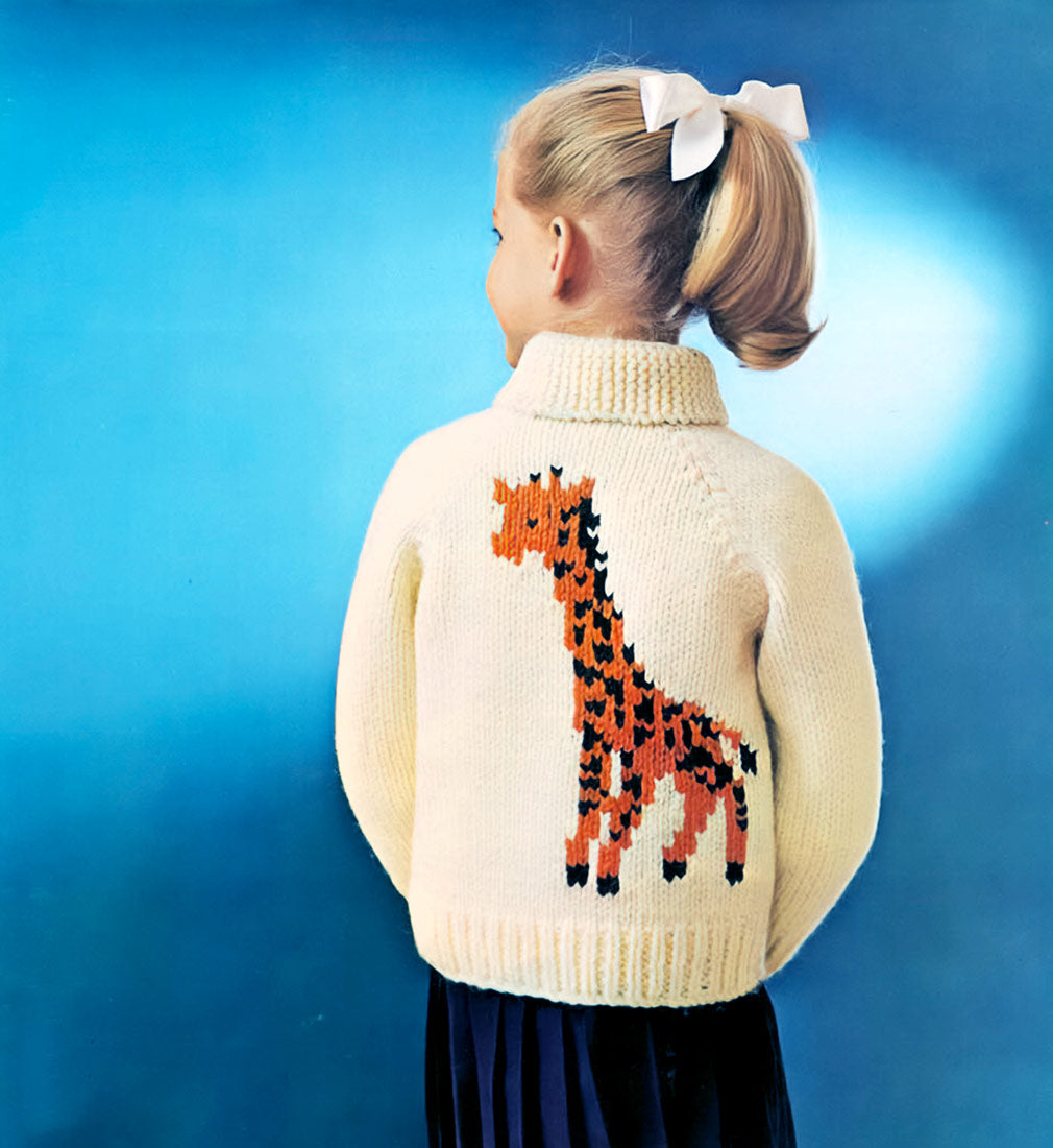 Child's Giraffe Cardigan Pattern – Mary Maxim
