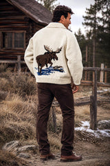 Men's Moose Cardigan Pattern