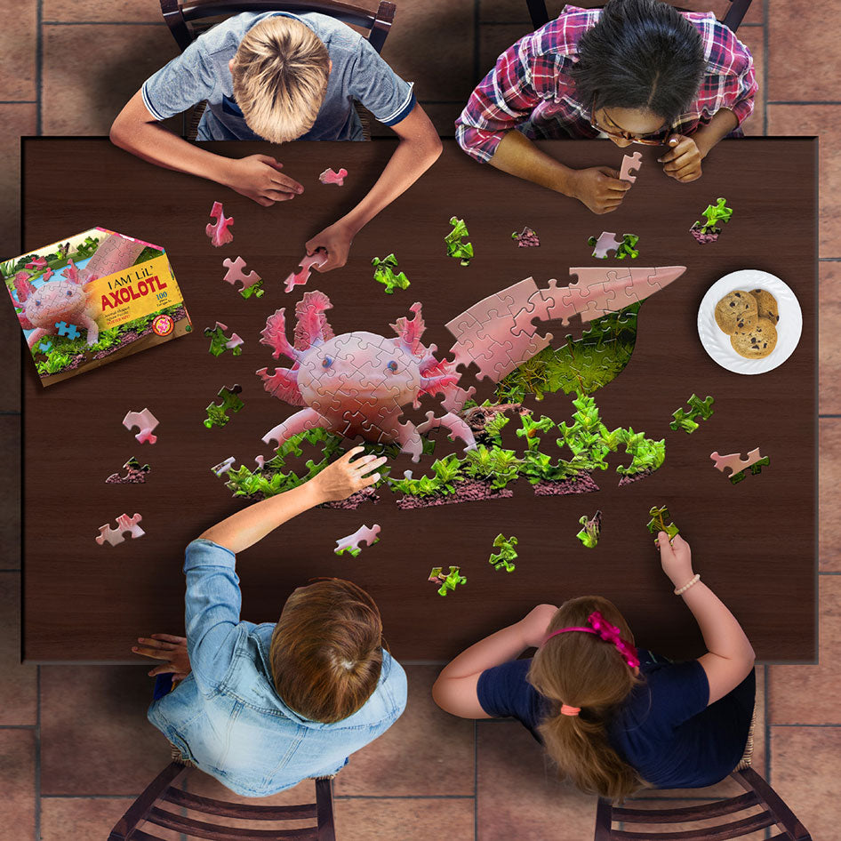 I Am Lil' Axolotl Shaped Jigsaw Puzzle