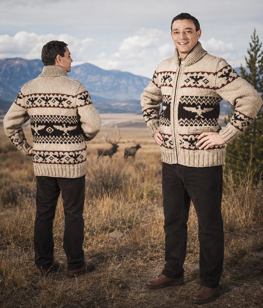 Thunderbird Men's Cardigan Pattern – Mary Maxim