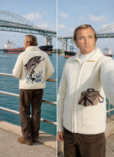 Patrón de cárdigan de pescado para hombre o mujer