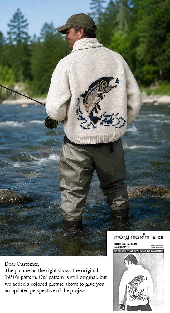 Men's Fish Cardigan Pattern