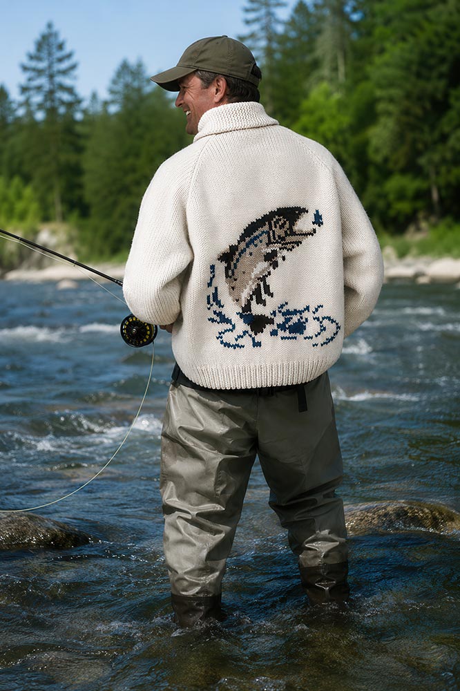Men's Fish Cardigan Pattern – Mary Maxim