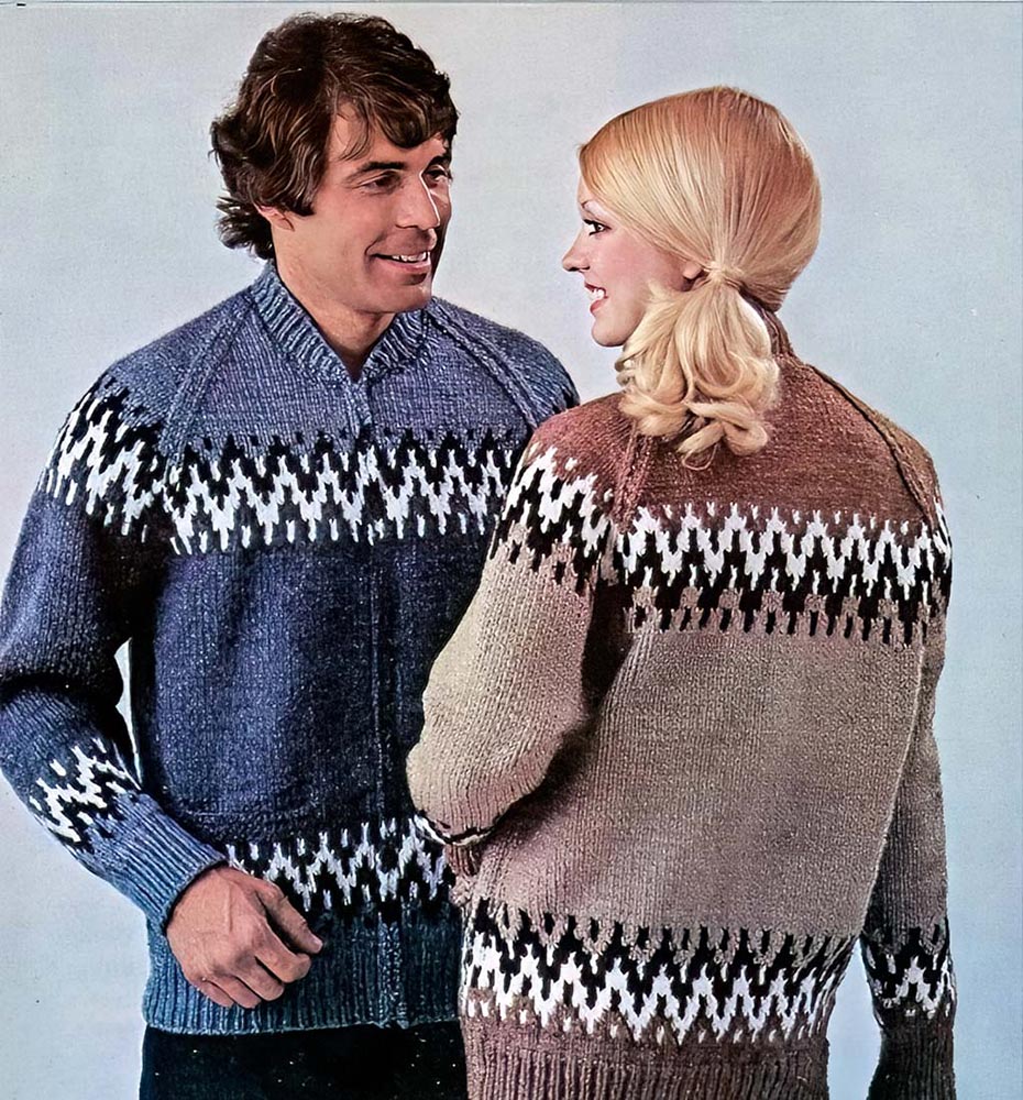 Adult's Geometric Cardigan Pattern