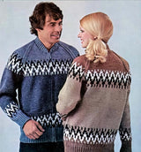 Adult's Geometric Cardigan Pattern