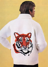 Men's or Ladies' Tiger Cardigan Pattern