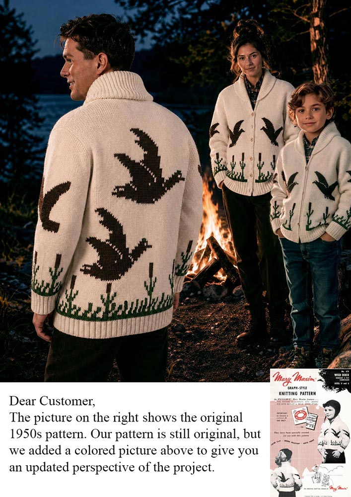 Child's Wild Duck Cardigan Pattern