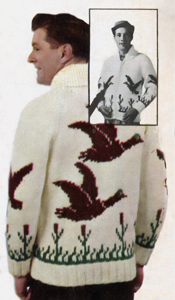 Men's or Ladies' Wild Duck Cardigan Pattern